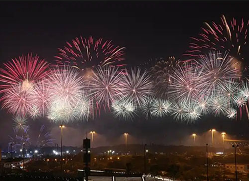 陆良县焰火晚会